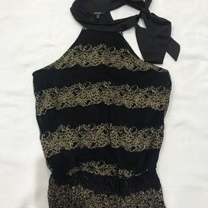 XOXO Black and Gold Top